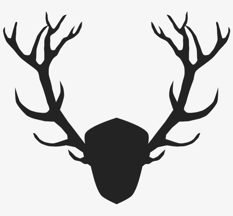 Detailed Antler Silhouette Stamp - Little Man Cave Printable, transparent png download