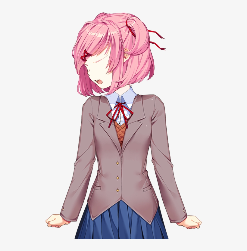 I'm Not A Monster Or Something And Yes, I Can See So - Doki Doki Literature Club Natsuki Sprite, transparent png download