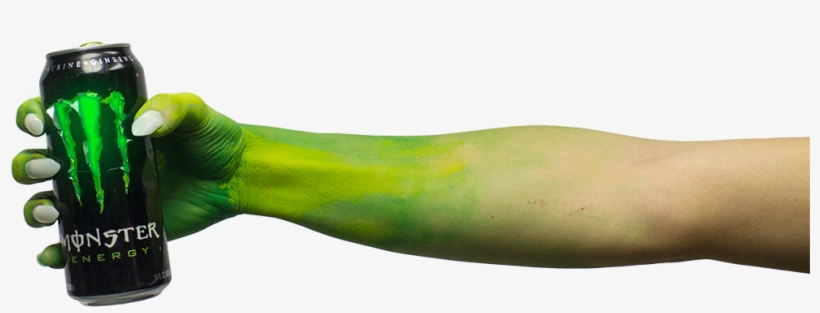 Image Of Monster Arm Holding A Can Of Monster Energy - Holding A Monster Can, transparent png download