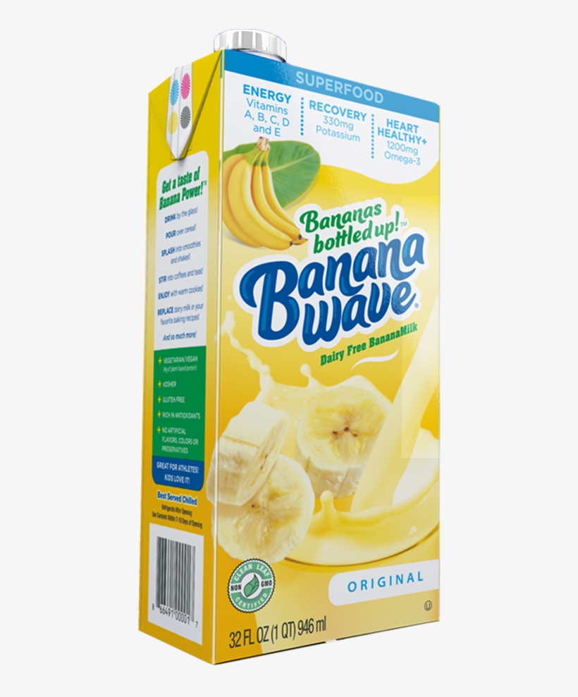 Banana Wave Vegan Milk - Banana Wave Bananamilk, Original - 32 Fl Oz, transparent png download