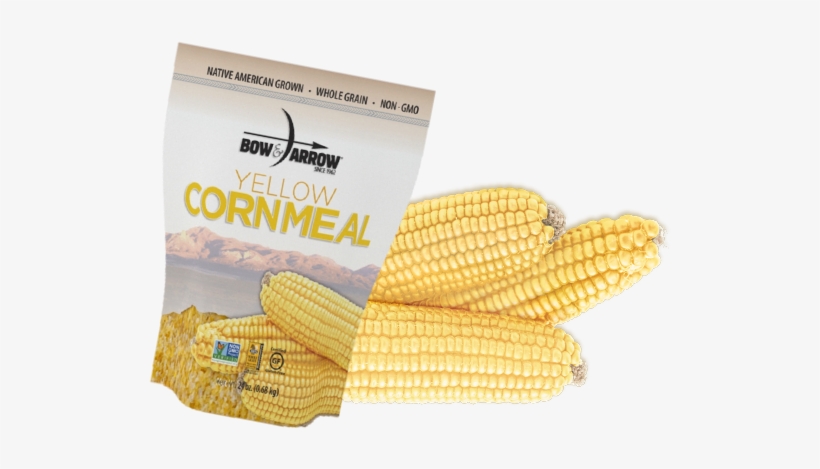 Whole Grain And Non-gmo - Bow & Arrow White Cornmeal 24oz, transparent png download