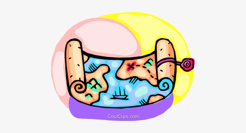 Treasure Map Royalty Free Vector Clip Art Illustration - Royalty Payment, transparent png download