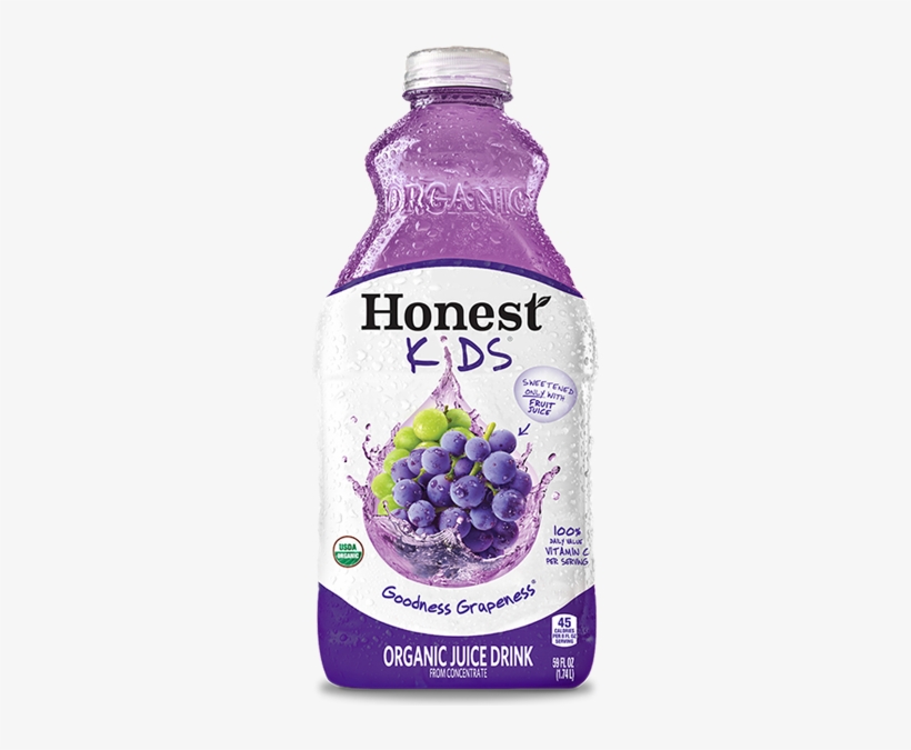 59oz Bottle - Honest Kids Grape Juice, transparent png download