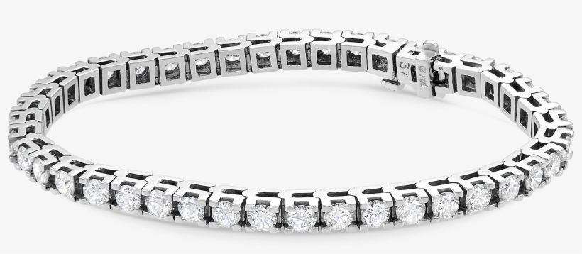 Diamond Bracelet Set In 18k White Gold - Sterling Silver Bracelet Women, transparent png download