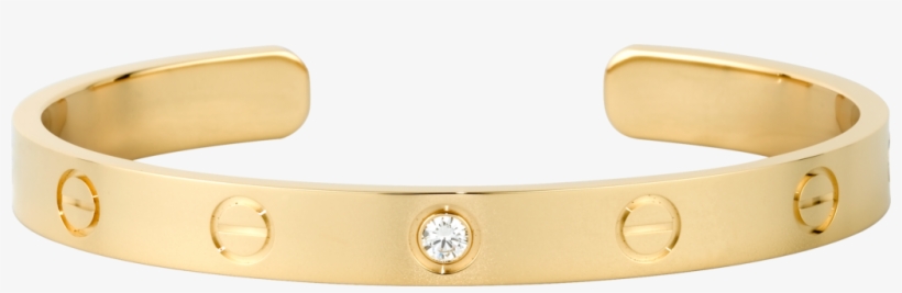 Love Bracelet, 1 Diamondyellow Gold, Diamond - Love Bracelet, 1 Diamond, transparent png download