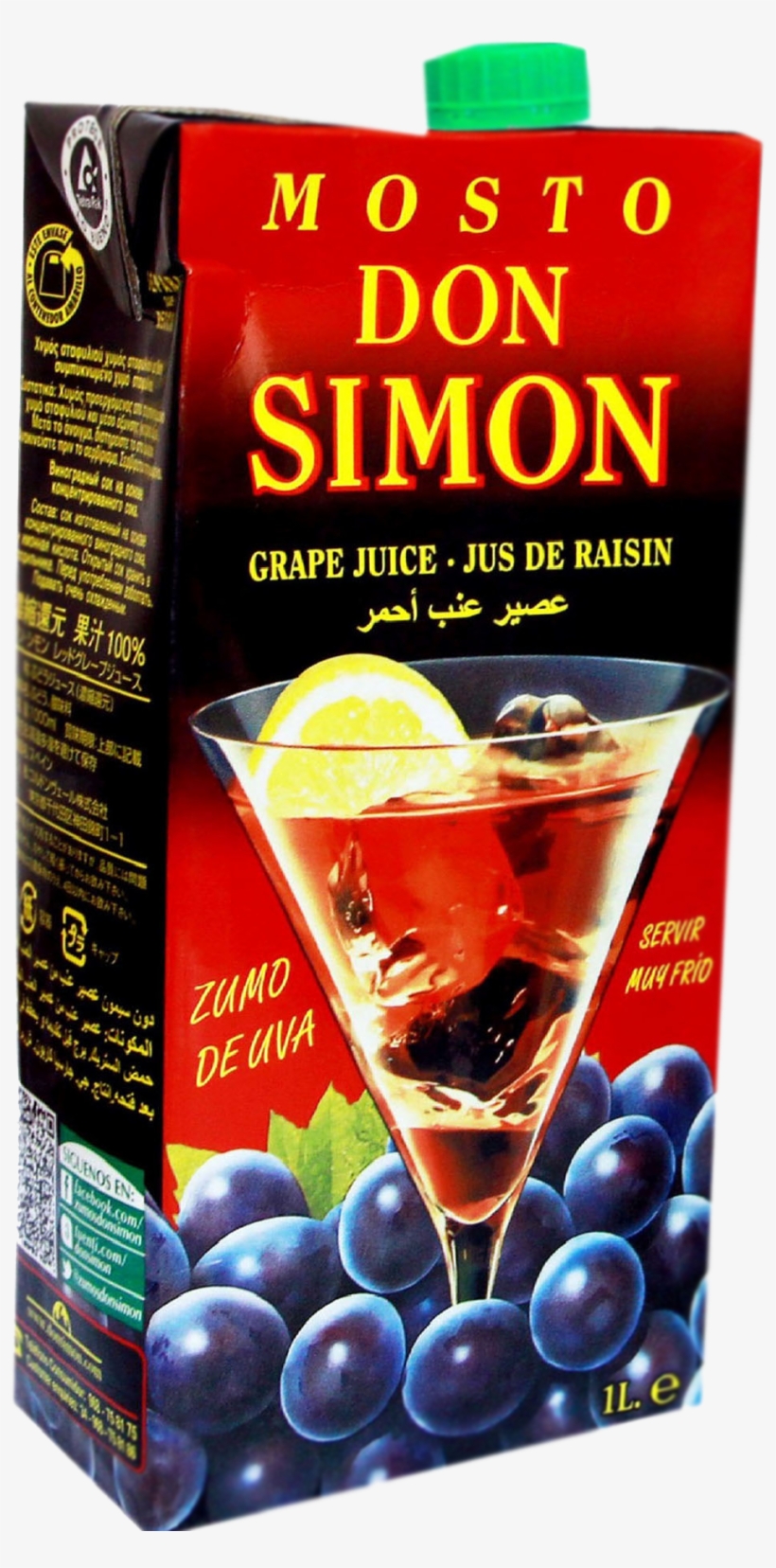 Red Grape Juice 1l - Zumo Don Simon, transparent png download