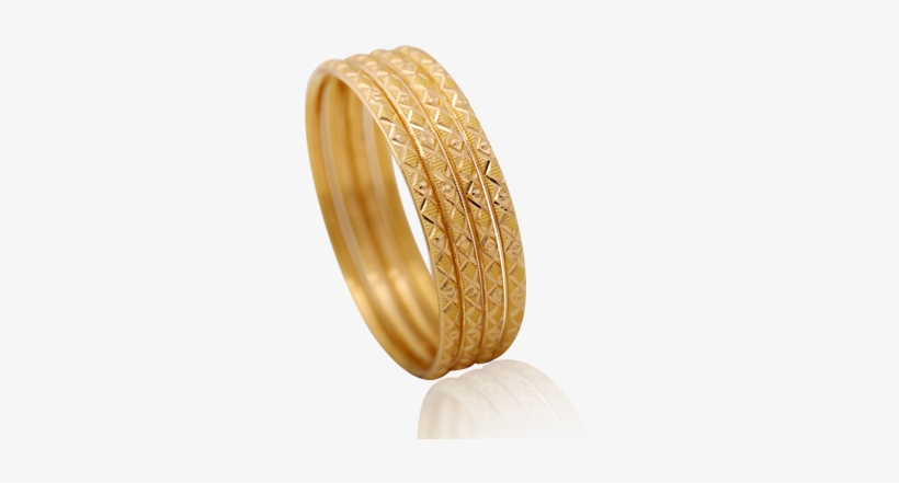 Curvy Wave Gold Bangle - Gold, transparent png download