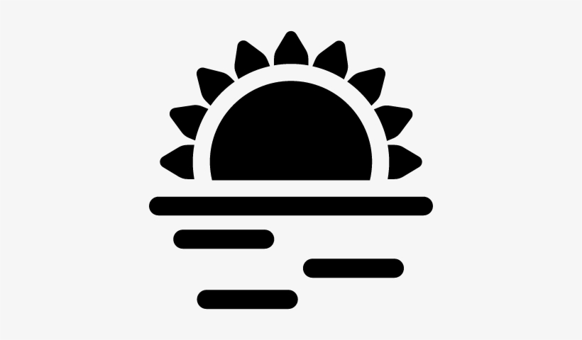 Sunset At Sea Vector - Icono Atardecer, transparent png download