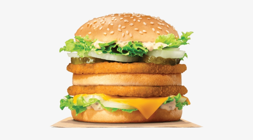 A High Rise Multi-layer Chicken Burger - Big King, transparent png download