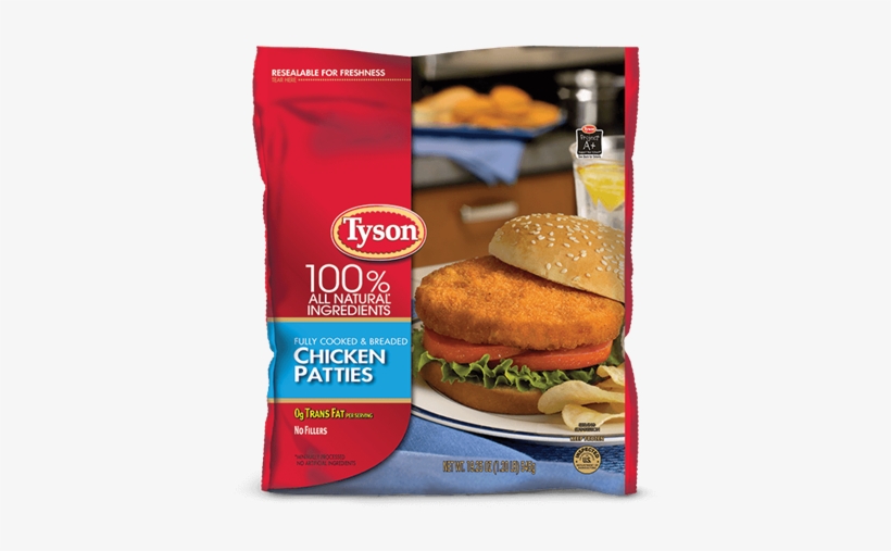 The Bag Says They're All-natural - Tyson Chicken Patties - 26 Oz Bag, transparent png download