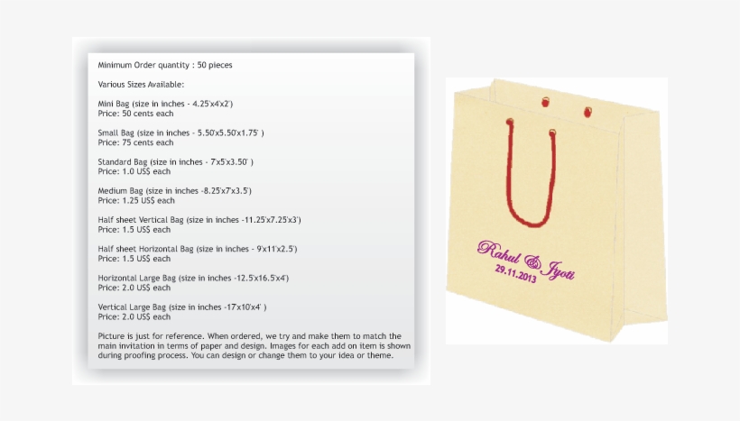 Hindu Wedding Card - Bag, transparent png download