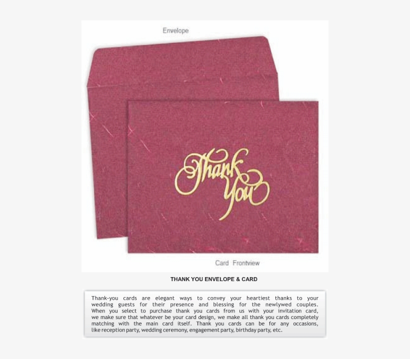 Thank You Cards - Wedding, transparent png download