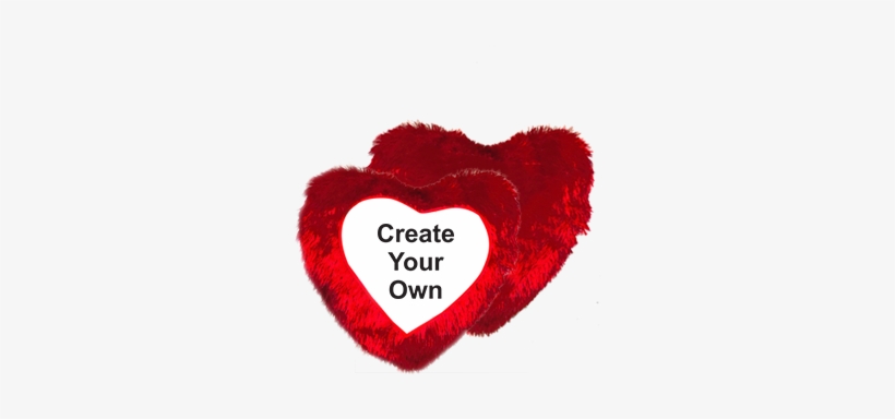 Create Your Own Fur Heart Shape Red Cushion - Create And Craft, transparent png download