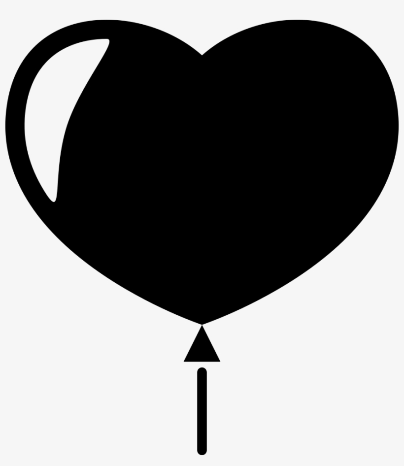 Heart Shaped Balloon - Heart Shaped Balloon Black Png, transparent png download