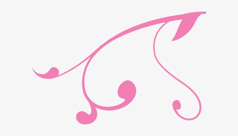Flourishes Hot Pink Decorations Damask Decorative Flower - Pink Swirls No Background, transparent png download
