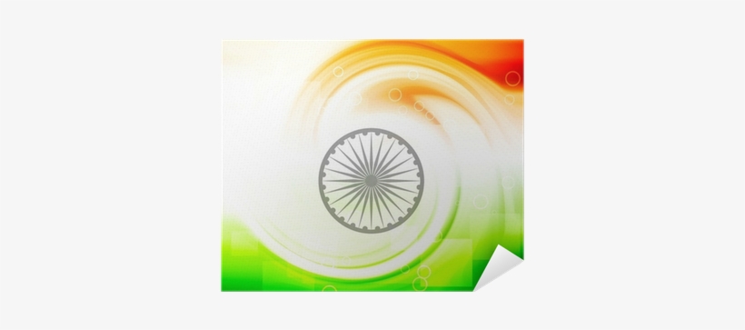 Creative Indian Flag Swirl Circle Wave Vector Background - 72 Independence Day India, transparent png download