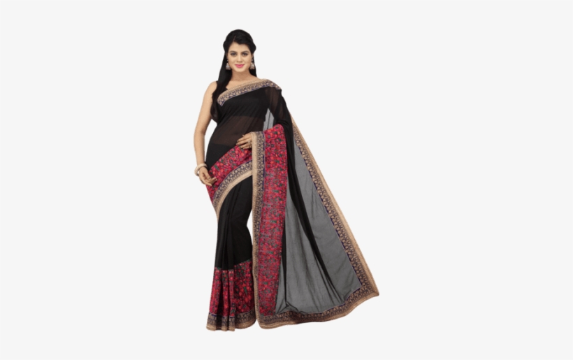 Bollywood In Hot Saree Image Free Download - Sari, transparent png download