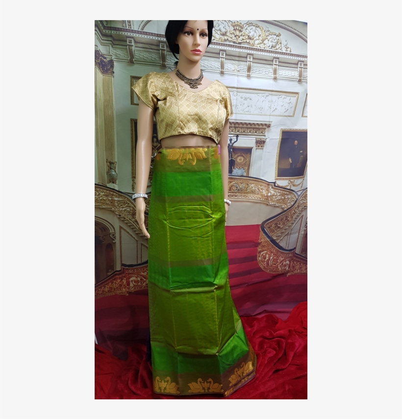 Silk Saree Parrot Green - Inside Buckingham Palace, transparent png download