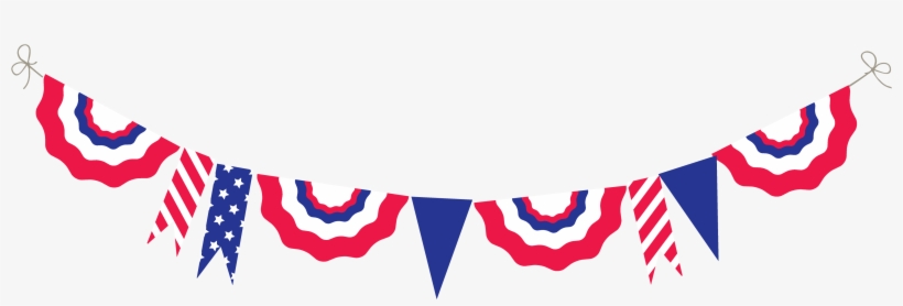 Fourth Of July Fourth Free 4th Clipart Independence - Fourth Of July Bunting Clip Art, transparent png download