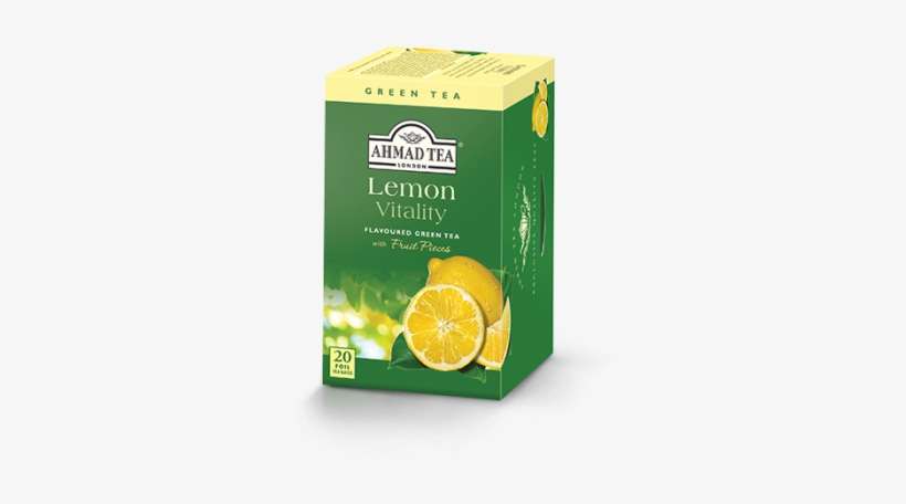 Lemon Vitality 20ct Box - Ahmad Tea Green Tea Lemon, transparent png download
