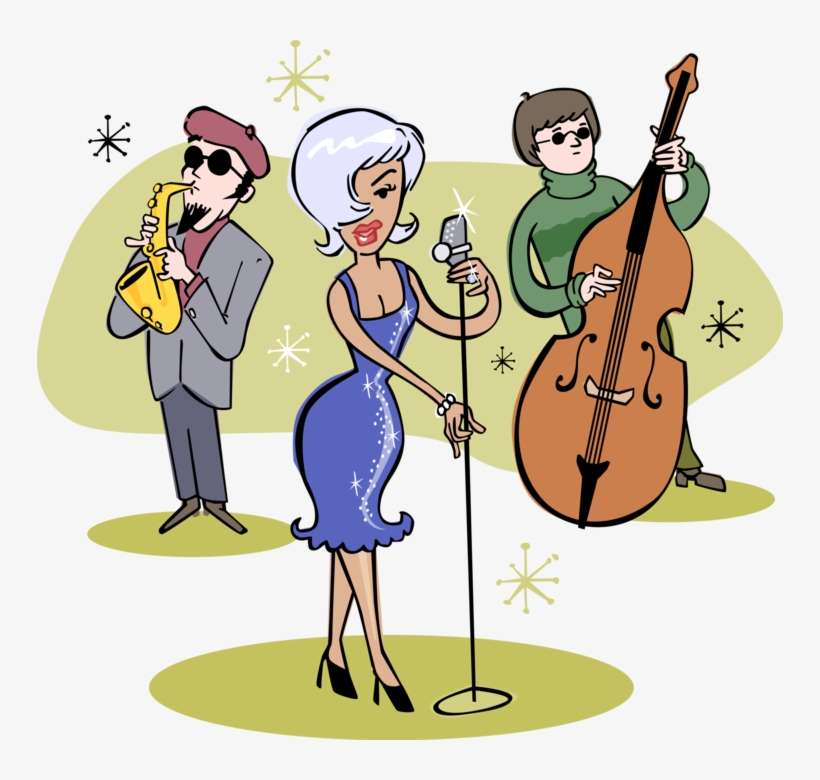 Vector Illustration Of Lounge Act Cocktail Singer With - Entertainment Images Clip Art, transparent png download