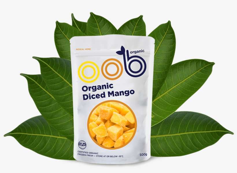 Oob Organic Frozen Diced Mango - Oob Organic Frozen Blueberries 450g, transparent png download