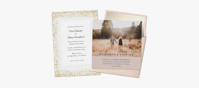 Designs Where The Bridal Couple's Names Is The Fundamental - Wedding Invitations, transparent png download