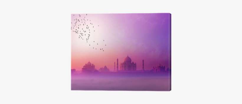 Taj Mahal Sunset Silhouette - Skyline, transparent png download