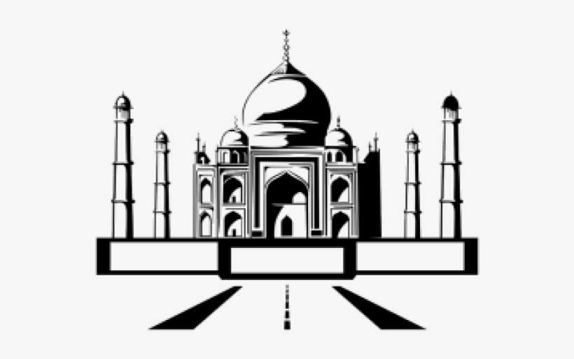 Taj Mahal Silhouette Png, transparent png download