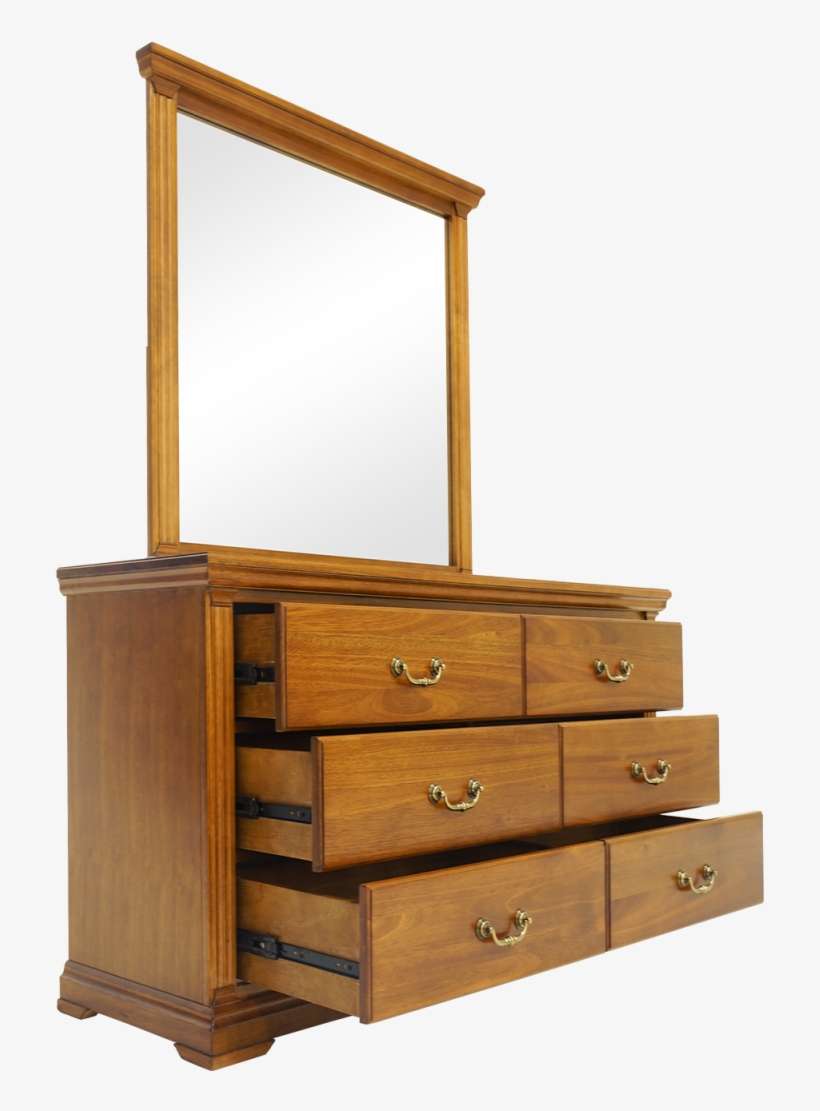 Castle Leather Dressing Table With Mirror - Furniture, transparent png download