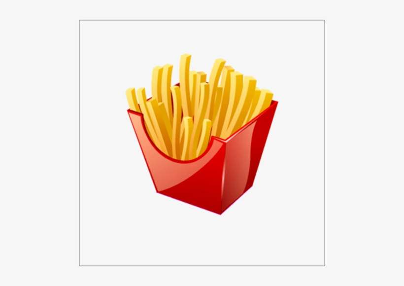 Printed Finger Chips Boxes - Food Icons, transparent png download