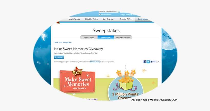 The Disney Movie Rewards Make Sweet Memories Giveaway - Circle, transparent png download