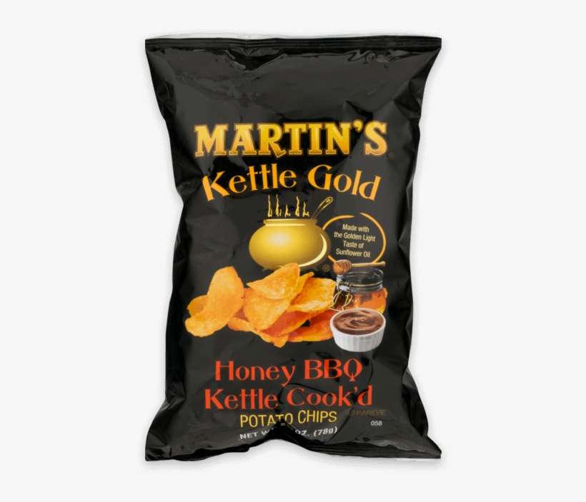 Martin's Kettle Gold Potato Chips Honey Bbq - Martins Kettle Gold Potato Chips, Sea Salt, transparent png download