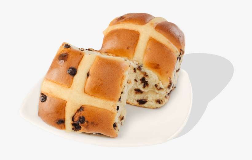 Traditional Moist Yeast Buns With Chocolate Chips And - Bun, transparent png download