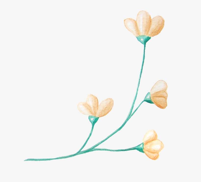 Pink Flowers Transparent Decorative Material - Yellow, transparent png download