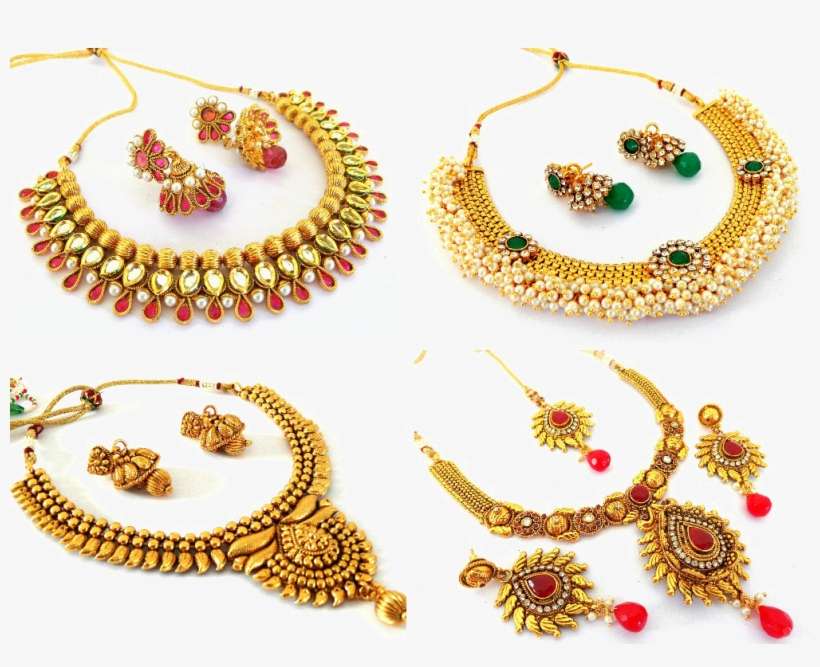 Free Png Gold Necklace Png Images Transparent - Indian Gold Jewellery Images Png, transparent png download