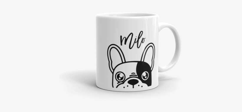 Personalized Frenchie/boston Dog Mug With Dog's Name - Dog, transparent png download