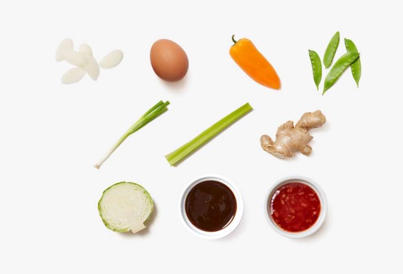 Korean Rice Cakes With Stir Fried Vegetables & Soft - Stir Frying, transparent png download