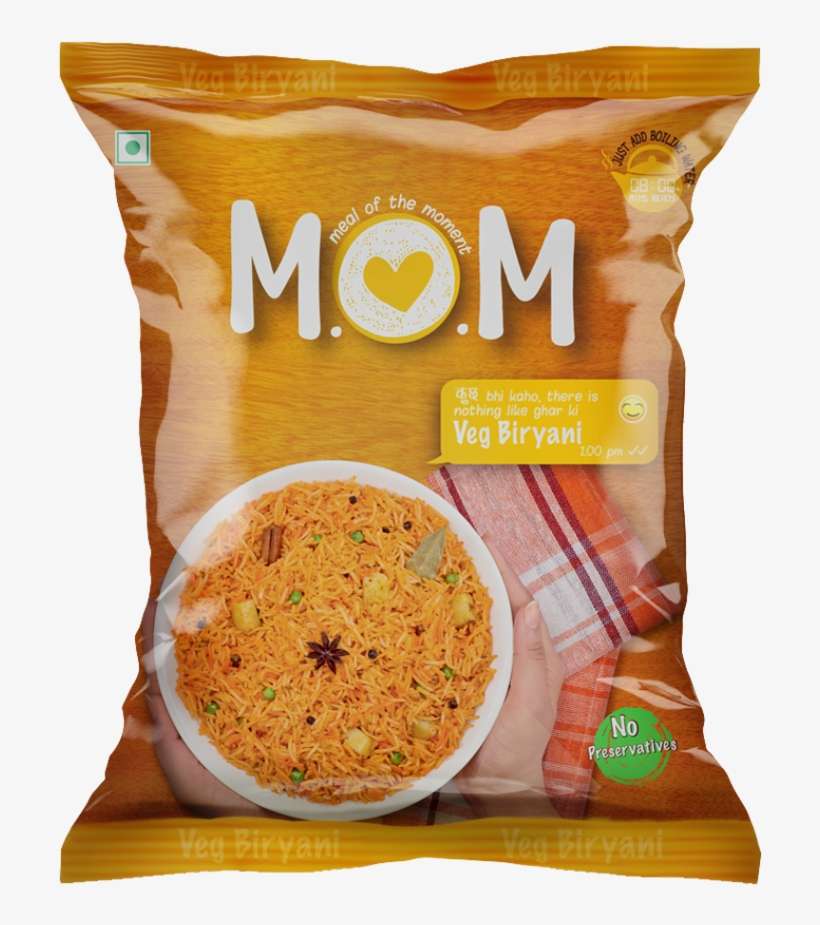 Veg Biryani Pouch - Mom Meal Of The Moment Rajma Chawal, 85g (pack Of 3), transparent png download