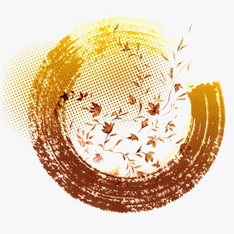 Round Green Brush Effect - Paintbrush, transparent png download