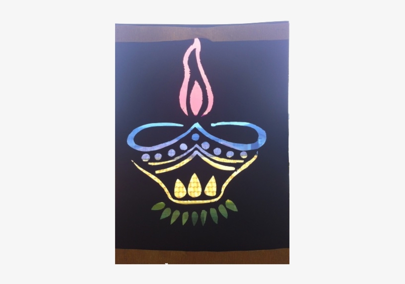 Cellophane And Black Cartridge Diyas For Diwali Art - Illustration, transparent png download