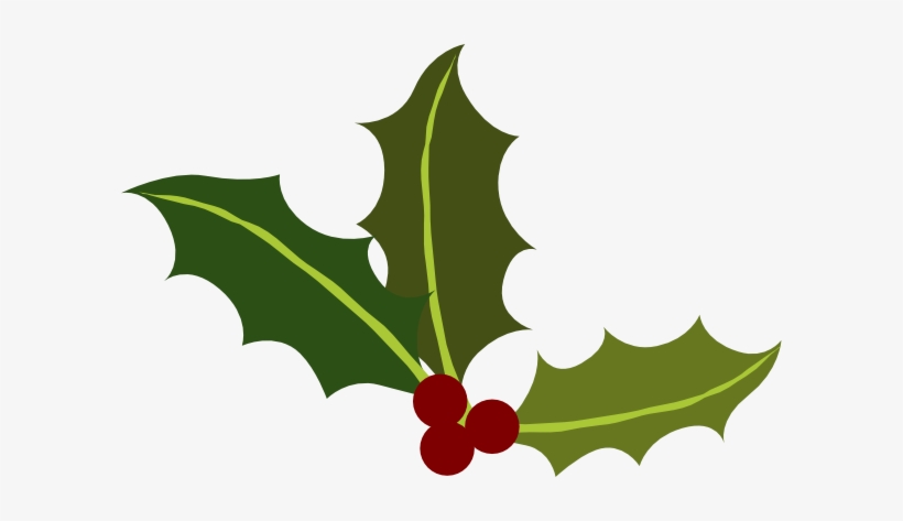 Holly Leaf Corner Clip Art - Holiday Leaves, transparent png download