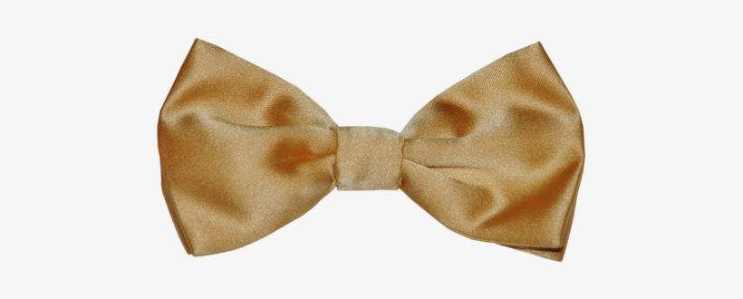 Gold Satin Bow Tie - Formal Wear, transparent png download