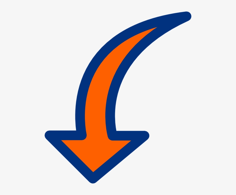 Arrow Png Orange Blue, transparent png download