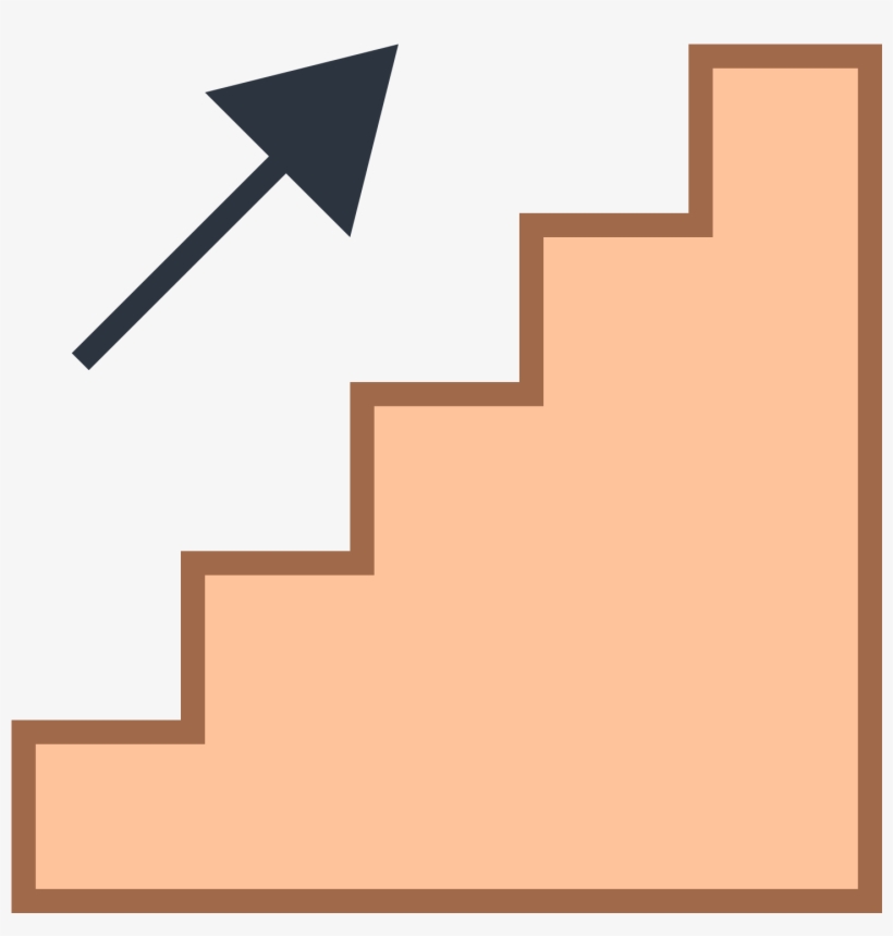 Escalator Staircase Icon Elevator Moving Stock Vector - Stair With Up Arrow, transparent png download