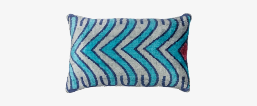 Vintage Silk Velvet Ikat Pillow - Tasdemir Rugs Velvet Lumbar Pillow, transparent png download