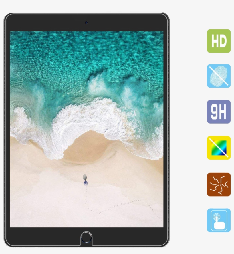Tempered Glass Screen Protector - Tempered Glass For Ipad 10.5, transparent png download