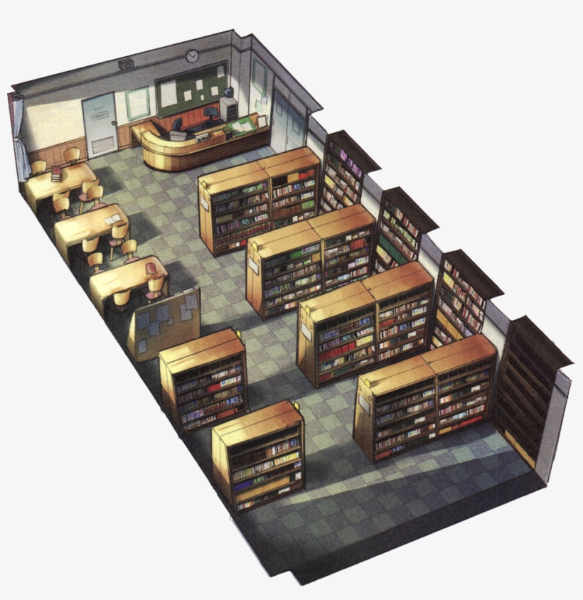 Tsukumihara Academy Library - Floor Plan, transparent png download
