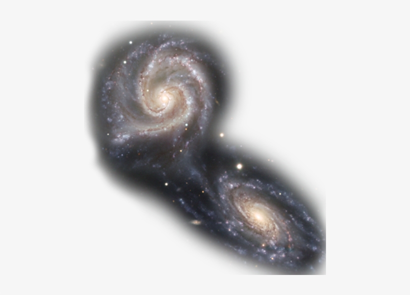 Two Galaxies Dance - Two Galaxies Merging, transparent png download