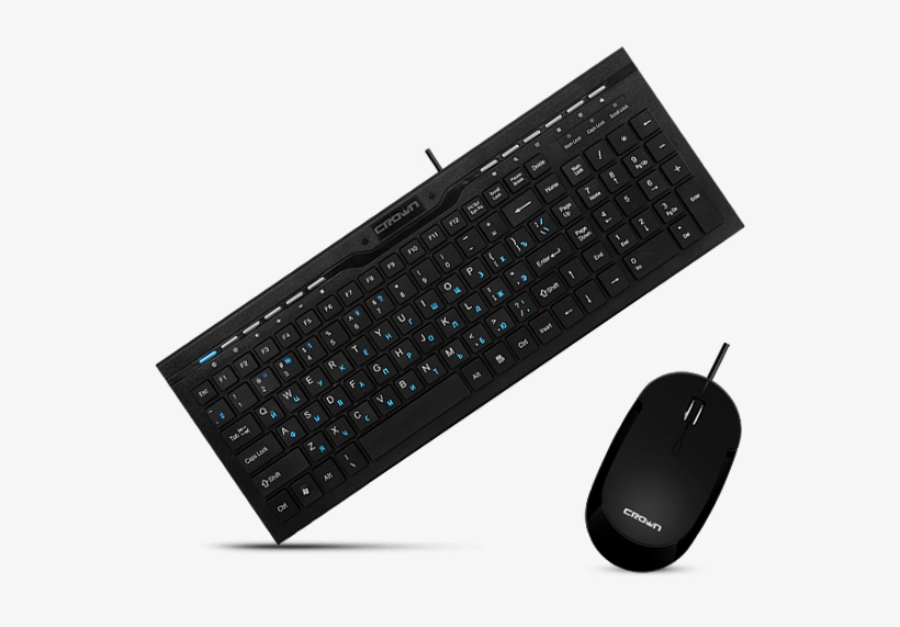 Latest Mouse And Keyboard Combos For Computer With - Crown Cmmk-855 Black/slim, transparent png download